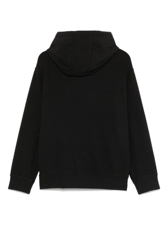 Emporio Armani logo embroidered hoodie