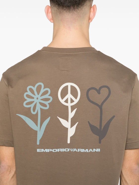 Emporio Armani T-shirts and Polos Brown