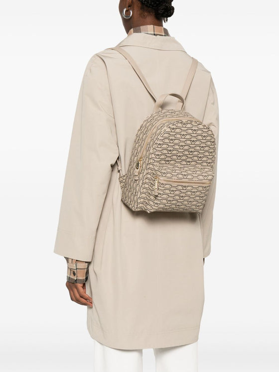Emporio Armani Mini backpack with monogram print