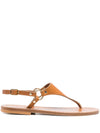K Jacques St Tropez Sandals Leather Brown