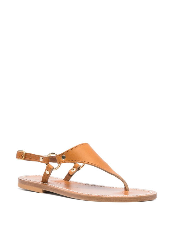 K Jacques St Tropez Sandals Leather Brown