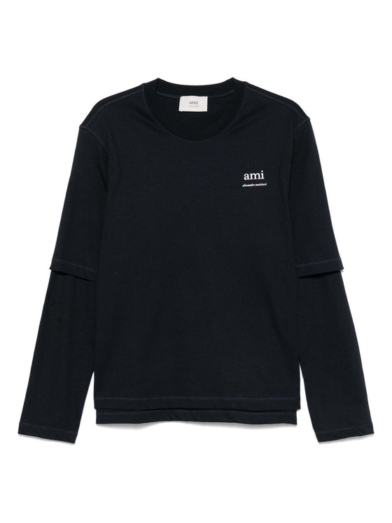 Ami Paris T-shirts and Polos Blue