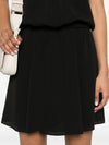 Emporio Armani Short dress with gathered waist and belt in flowing crepe
