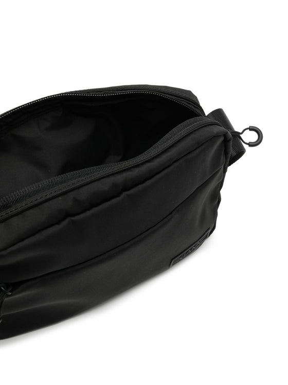Ganni logo-patch crossbody bag