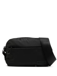  Ganni logo-patch crossbody bag