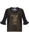 Ganni Sheer Jacquard Top