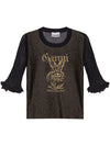 Ganni Sheer Jacquard Top
