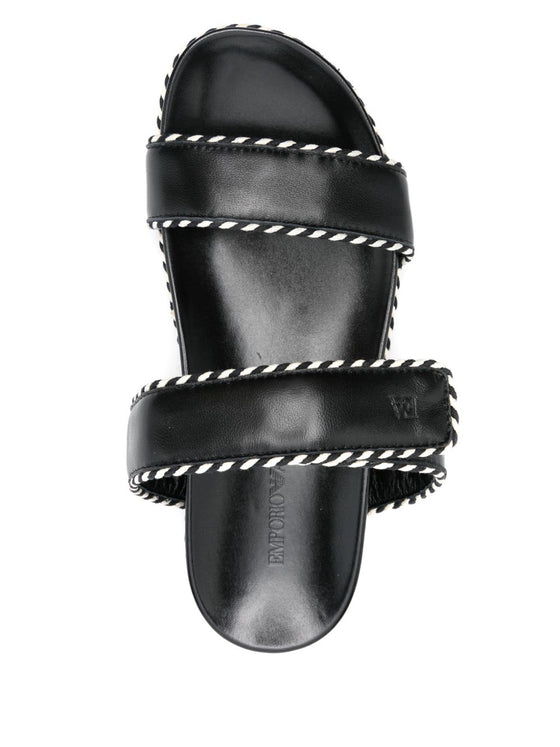 EMPORIO ARMANI EXCLUSIVE Emporio Armani Sandals with nappa strap and two-tone profiles