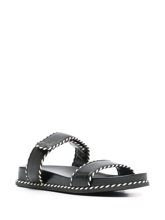 EMPORIO ARMANI EXCLUSIVE Emporio Armani Sandals with nappa strap and two-tone profiles