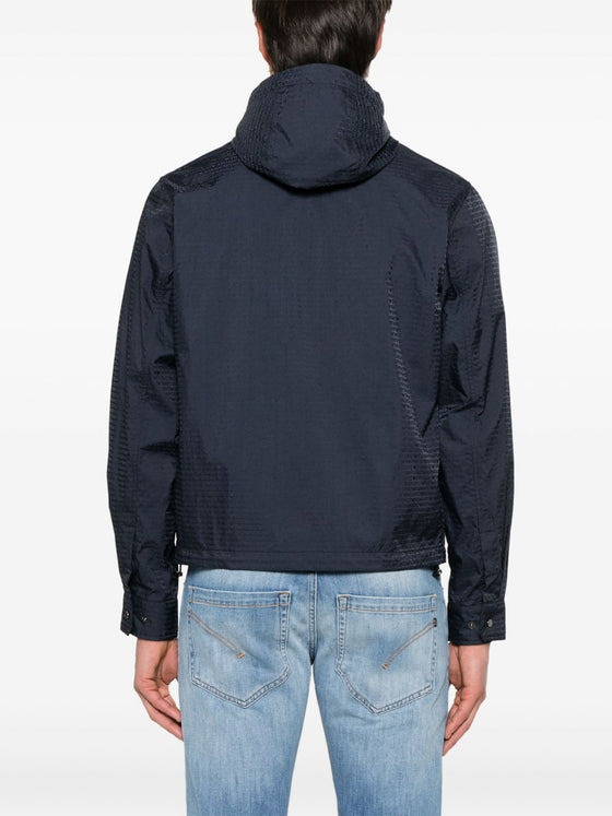 Emporio Armani Blouson with internal nylon bib jacquard all-over lettering