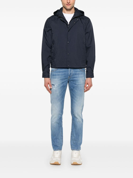 Emporio Armani Blouson with internal nylon bib jacquard all-over lettering
