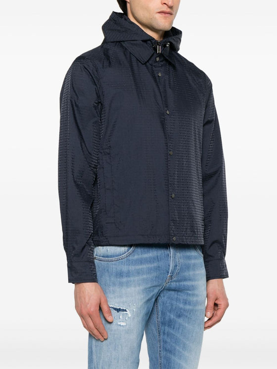 Emporio Armani Blouson with internal nylon bib jacquard all-over lettering