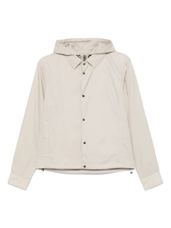 Emporio Armani Blouson with internal nylon bib jacquard all-over lettering