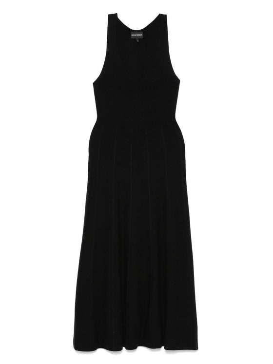 Emporio Armani Seamless, links-stitch knit long dress