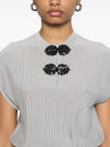Emporio Armani Long dress in ottoman fabric with jewel details