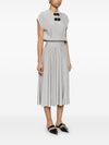 Emporio Armani Long dress in ottoman fabric with jewel details