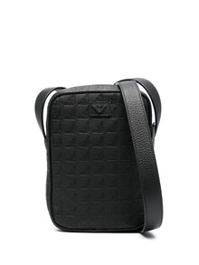  Emporio Armani Exclusive embossed-logo messenger bag