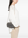 Emporio Armani Jacquard canvas camera case with all-over monogram and chain shoulder strap