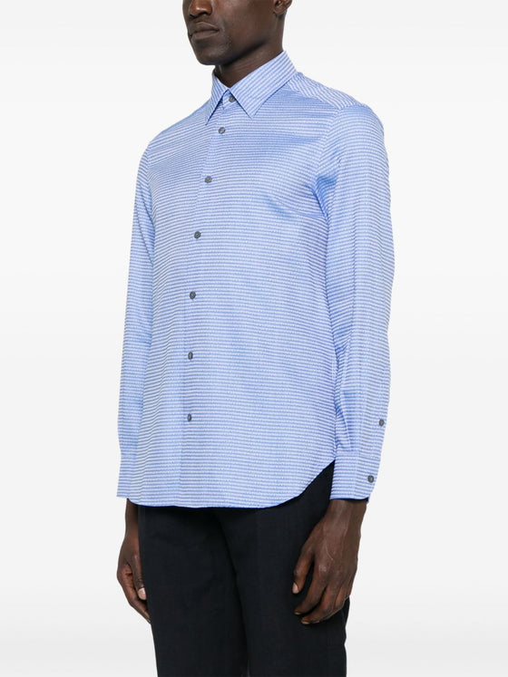 Emporio Armani Shirts Clear Blue