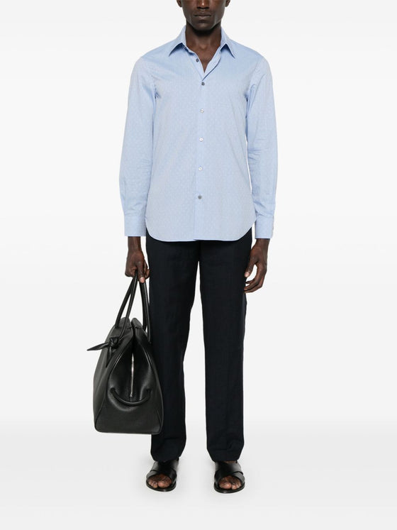 Emporio Armani Shirts Clear Blue