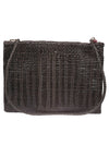 VIPERA leather clutch with braiding