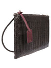 VIPERA leather clutch with braiding
