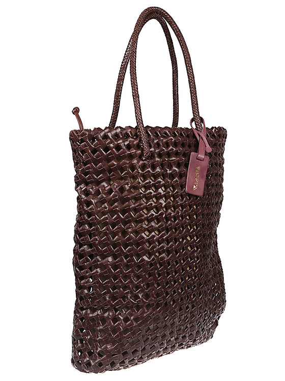 VIPERA Trim leather tote bag