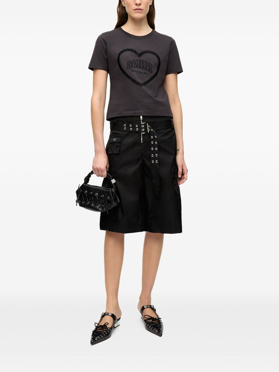 GANNI Shorts Black
