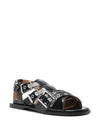Ganni eyelet-detailing sandals