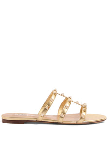  Valentino Garavani Slide Rockstud Sandal In Laminated Nappa
