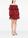 Saint Laurent ruffled cotton mini dress