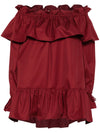 Saint Laurent ruffled cotton mini dress