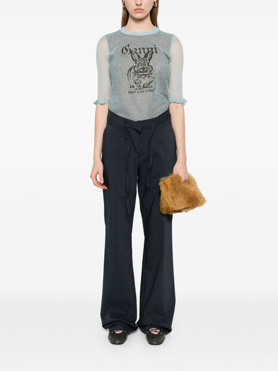GANNI Sweaters Clear Blue