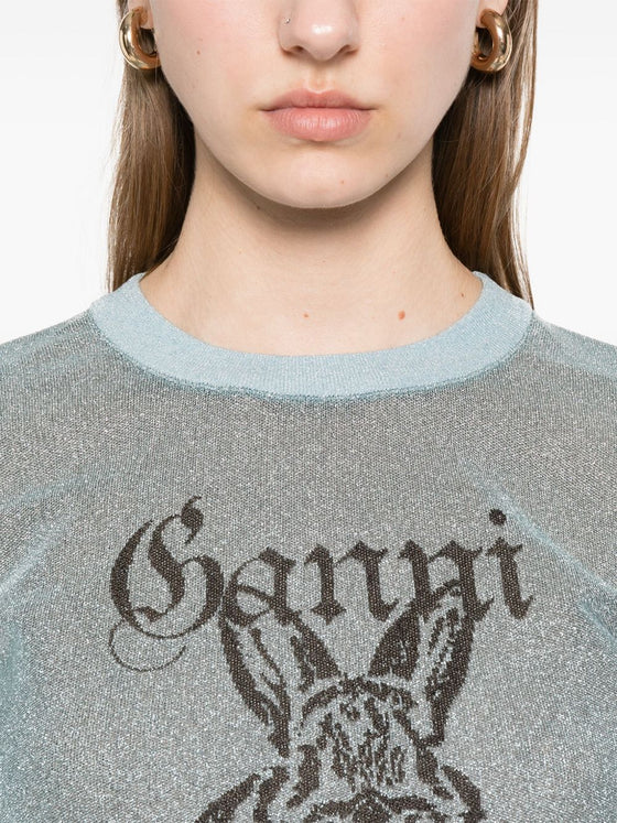 GANNI Sweaters Clear Blue