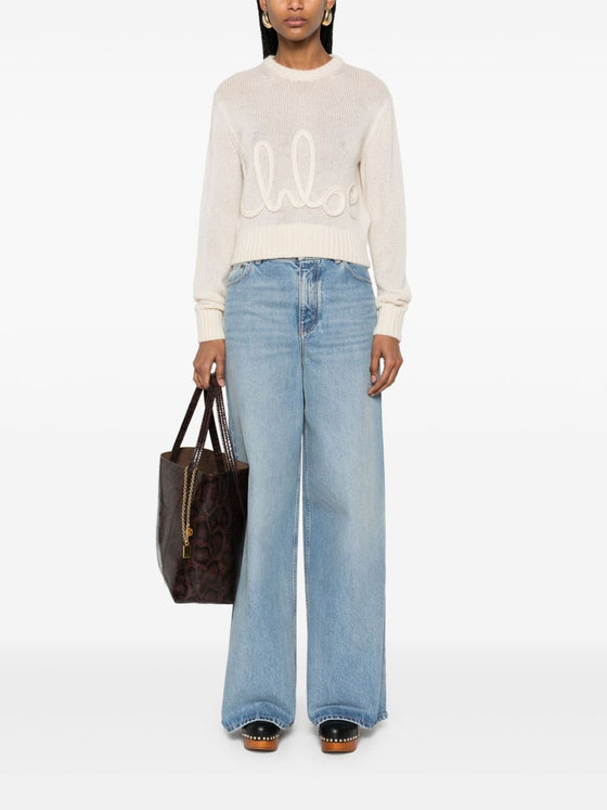 Chloé Jeans with logo application