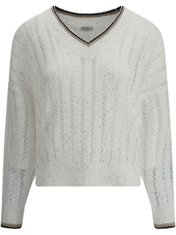 Brunello Cucinelli Sweaters White