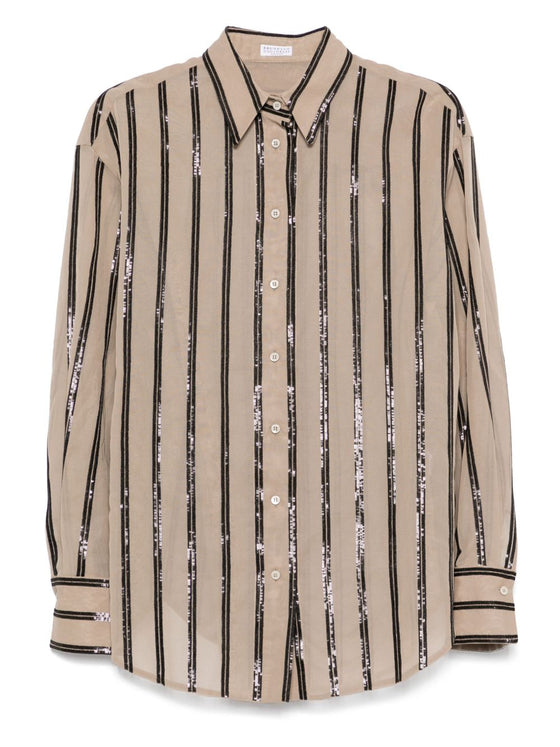 Brunello Cucinelli Shirts Brown