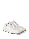 Brunello Cucinelli Suede and calfskin runners with monili