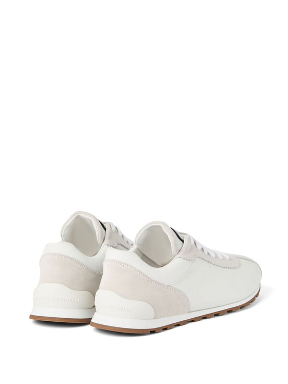 Brunello Cucinelli Suede and calfskin runners with monili