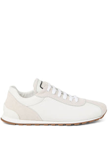  Brunello Cucinelli Suede and calfskin runners with monili