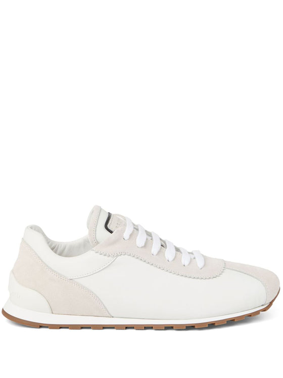 Brunello Cucinelli Suede and calfskin runners with monili