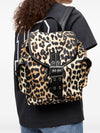 Ganni Leopard Small Nylon Bucky Backpack