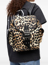 Ganni Leopard Small Nylon Bucky Backpack