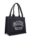 Ganni Organic cotton large tote bag