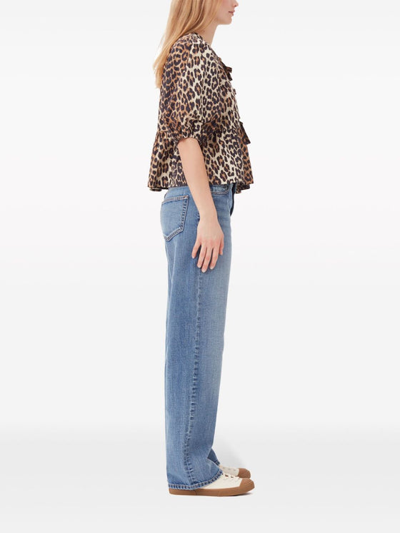 GANNI Top Brown