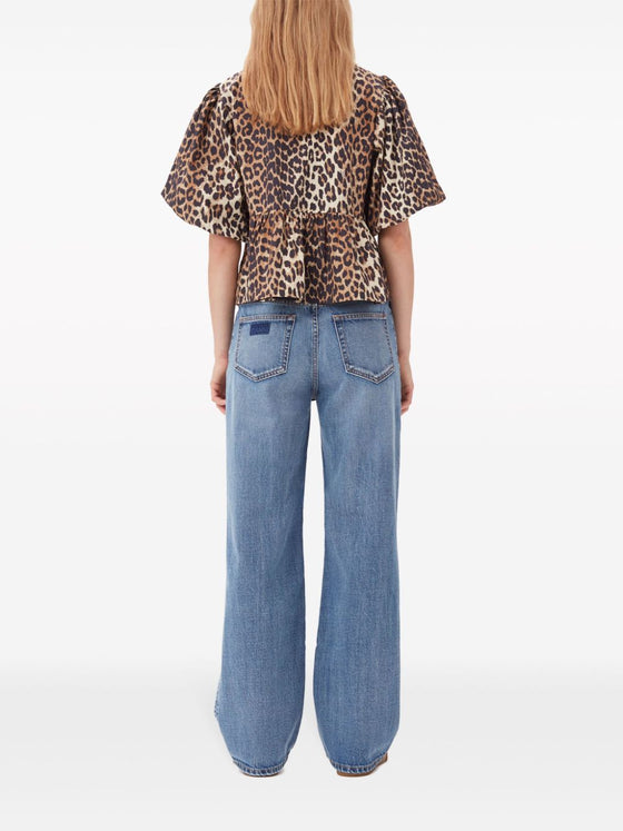 GANNI Top Brown