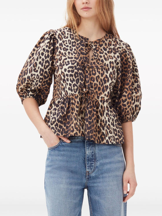 GANNI Top Brown