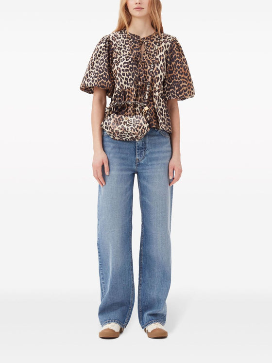 GANNI Top Brown