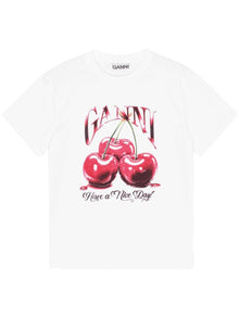 GANNI T-shirts and Polos White