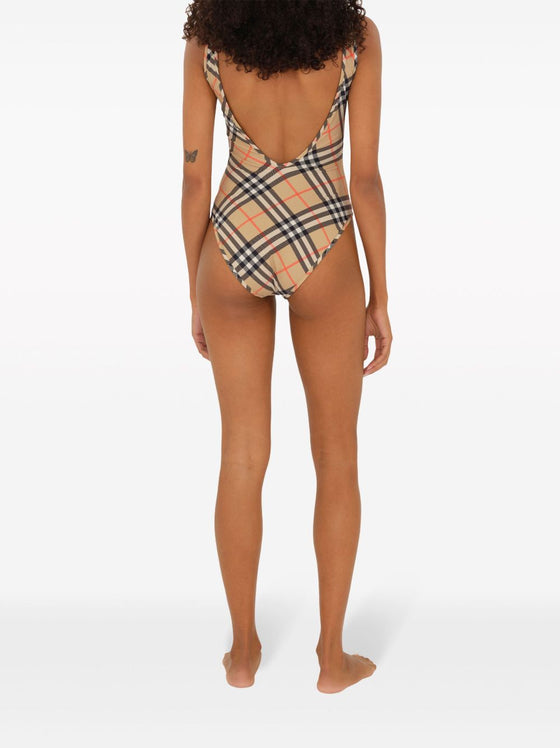 Burberry check-pattern swimsuit